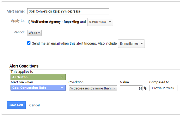 Conversion rate decrease