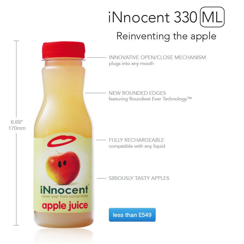 Innocent brand apple juice advert
