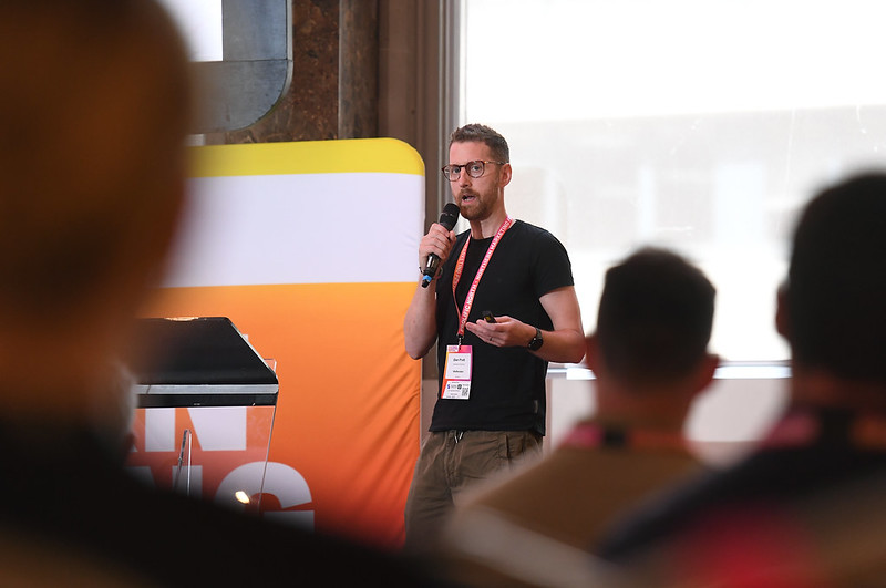 Dan Pratt speaking at the Northern Marketing Festival, Leeds